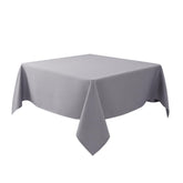 Biscaynebay tablecloth 90x90 in silver grey adds refined elegance to square tables.