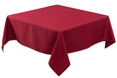 Biscaynebay textured fabric Christmas square tablecloth in red, 90x90, ideal for elegant holiday dining