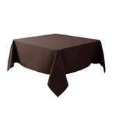 Biscaynebay textured square tablecloth on brown table for elegant dining