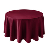 Biscaynebay textured round tablecloth 120-inch burgundy close-up showing rich fabric texture
