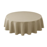 Biscaynebay textured round tablecloth 60 natural water resistant for easy cleanup.