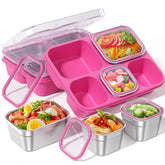 BiuLeon Snackle Box with five compartments for organized snacking on the go.