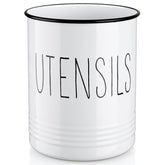 Bivvclaz kitchen utensil holder white 6-7 inch keeps spoons within easy reach