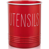 Bivvclaz red front view Utensil Holder for easy counter storage