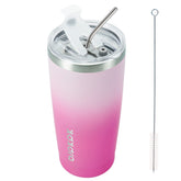 BJPKPK 20oz tumbler with lid and straw in Cherry Blossom keeps drinks at the right temperature.