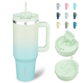 BJPKPK 40oz mint tumbler with handle for easy grabbing on the go
