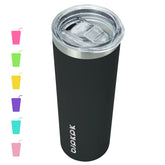BJPKPK Black Skinny Tumbler with lid keeps drinks secure on the go.