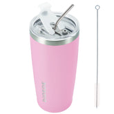 BJPKPK insulated tumbler 20oz side view shows compact travel size for cars.