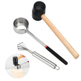 BJSSBJH Coconut Opener Set: sturdy, rust-free tools for quick, mess-free kitchen prep.