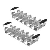 BLACKSTONE deluxe taco holder stand showing six tacos upright for easy topping prep