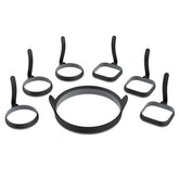 Blackstone egg ring kit circle and square molds for precise breakfast shapes.