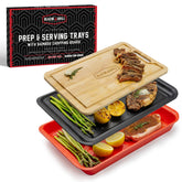 Blazin' Grill 3-stackable trays for efficient meal prep and easy transitions.