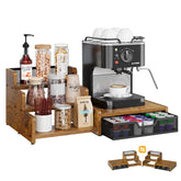 Bliesosfud coffee station organizer top shelf keeps the brewer accessible and tidy