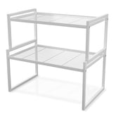 BlisXybion cabinet organizers with nested design for space-saving storage.