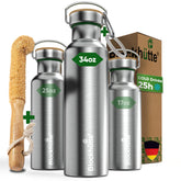 Blockhuette vacuum insulated bottle with wide mouth for easy filling