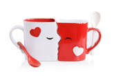 Blu Devil Kissing Mugs face-to-face create a perfect kiss for sharing tea or coffee