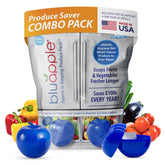 Bluapple produce saver combo pack front view for fresher produce