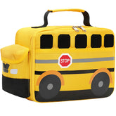 Bluboon insulated lunch box for kids with yellow school bus design keeping meals fresh.