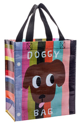 Blue Q Handy Tote with doggy-bag art front, ideal for lunch runs and gifts.