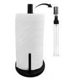 BLUJAYE 2in1 paper towel holder in matte black on the counter for tidy spaces