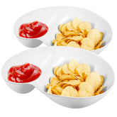Blushtier chip and dip bowl 2pc set with 18oz and 5oz compartments for snacks.