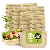Bmboryxa meal prep 32oz containers with lids for organized weekly lunches.
