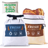BNUNWISH XL 13x17 bread bag with zipper keeps loaves fresher.