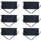 BOHARERS waist apron with three pockets in black for organized server essentials.