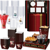 Bokon Christmas snack trays with five compartments for organized movie night serving.