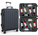 boldworks wine suitcase exterior with matte black finish offers stylish protection during travel.