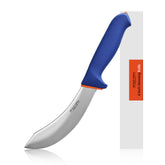 BOLEXINO 6-inch skinning knife blade close-up shows sharp edge for precise skin removal.