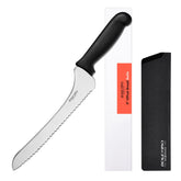 BOLEXINO 9-inch offset bread knife slicing crusty loaves smoothly