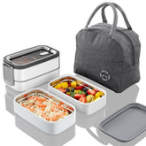 BOMANSI BOMS stainless steel lunch box viewed from top for everyday use.