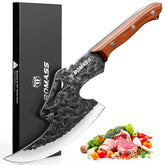 BOMASS Viking meat cleaver with unbreakable power for heavy-duty chopping.