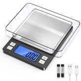 BOMATA digital scale display shows 0.01 g precision for tiny items.
