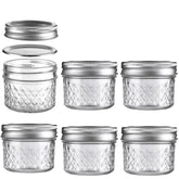Bomex mason jar 3.4 oz with lid for fresh food storage.