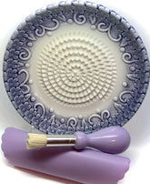 BonCera purple embossed grater plate shredding garlic quickly for fresh flavor