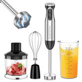 Bonsenkitchen 4-in-1 immersion blender attachments for versatile prep.