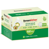 Bonsenkitchen vacuum sealer bags 8x12 for durable, space-saving storage.