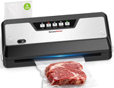 Bonsenkitchen vacuum sealer with built-in cutter and front view for easy use.