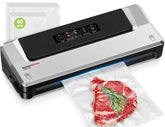 Bonsenkitchen vacuum sealer with external vacuum system for efficient food preservation.