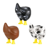 Bonuci chicken butt magnet set in aqua adds playful fridge organization