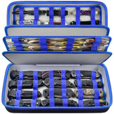 Boobowl knife display case closed in blue, protecting your collection