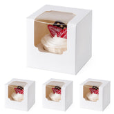 BOOMIBOO cupcake containers with window showcase fresh treats and gift-ready presentation.