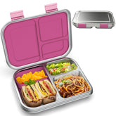 BOSEDSANG stainless lunchbox with 3 compartments keeps meals organized for school