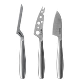 Boska stainless steel cheese knife set Copenhagen, three knives for all cheeses.