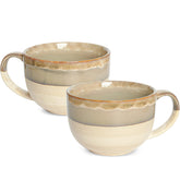 Bosmarlin ceramic jumbo mug side view shows 23 oz capacity for coffee or soup.