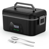 Bospewtse cordless heated lunch box interior compartment shows 5.5-cup capacity.