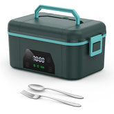 BOSPEWTSE cordless heated lunch box with open lid for easy serving on the go.