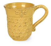 Boston International honeycomb-embossed mug with bee detail, ideal for daily coffee moments